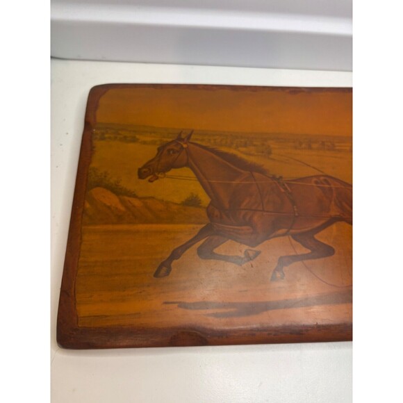 Vintage Scott Leighton "The Queen Of The Turf, Maud S. WW Bair" Print on wood - Picture 2 of 7